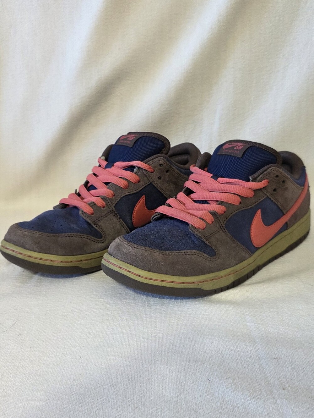 Nike SB Dunk Low Pro Baroque Brown Adobe Suede Sneakers Size 10